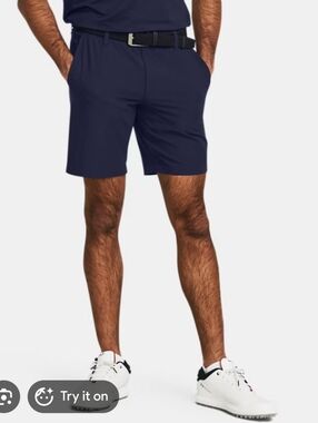 Under Armour Men's Navy Athletic Golf Shorts 18